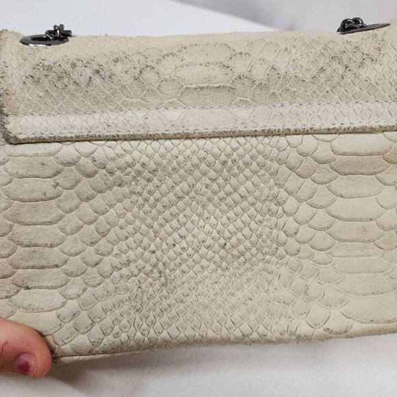 Genuine Leather Small Snake Box Bag Adjustable Chain Strap Crossbody or Shoulder - Picture 11 of 15
